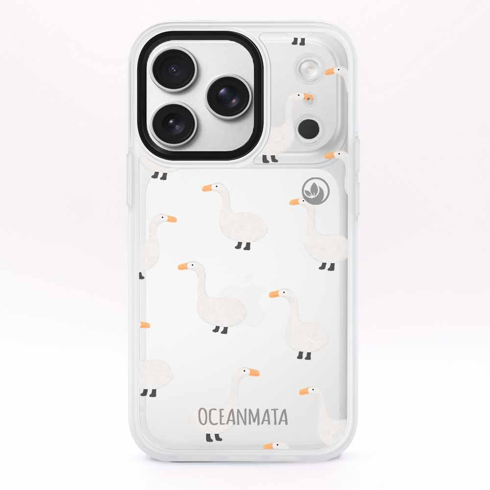 iPhone 17 pro Hülle - gans blau - "Goose Fella" - nachhaltig