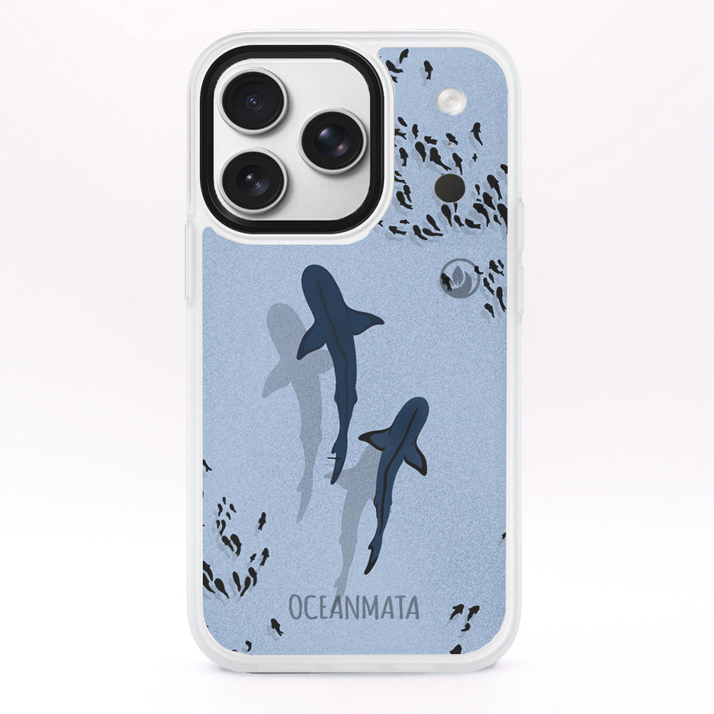 iPhone 17 pro case - Shark blue - "Into the blue" sustainable
