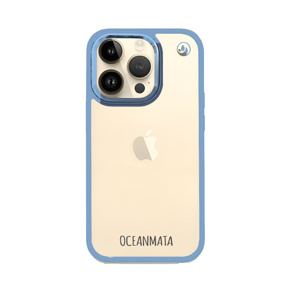 iPhone 14 pro case - transparent ocean blue - sustainable