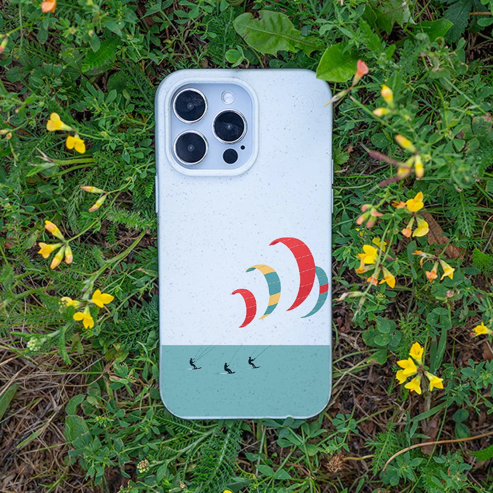 Biologisch abbaubare Handyhülle iPhone 12 mini Kitesurf — kompostierbar — Bonus