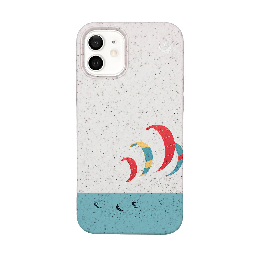 iPhone 12 mini Case - Kite White - "Kitesurf" - Sustainable