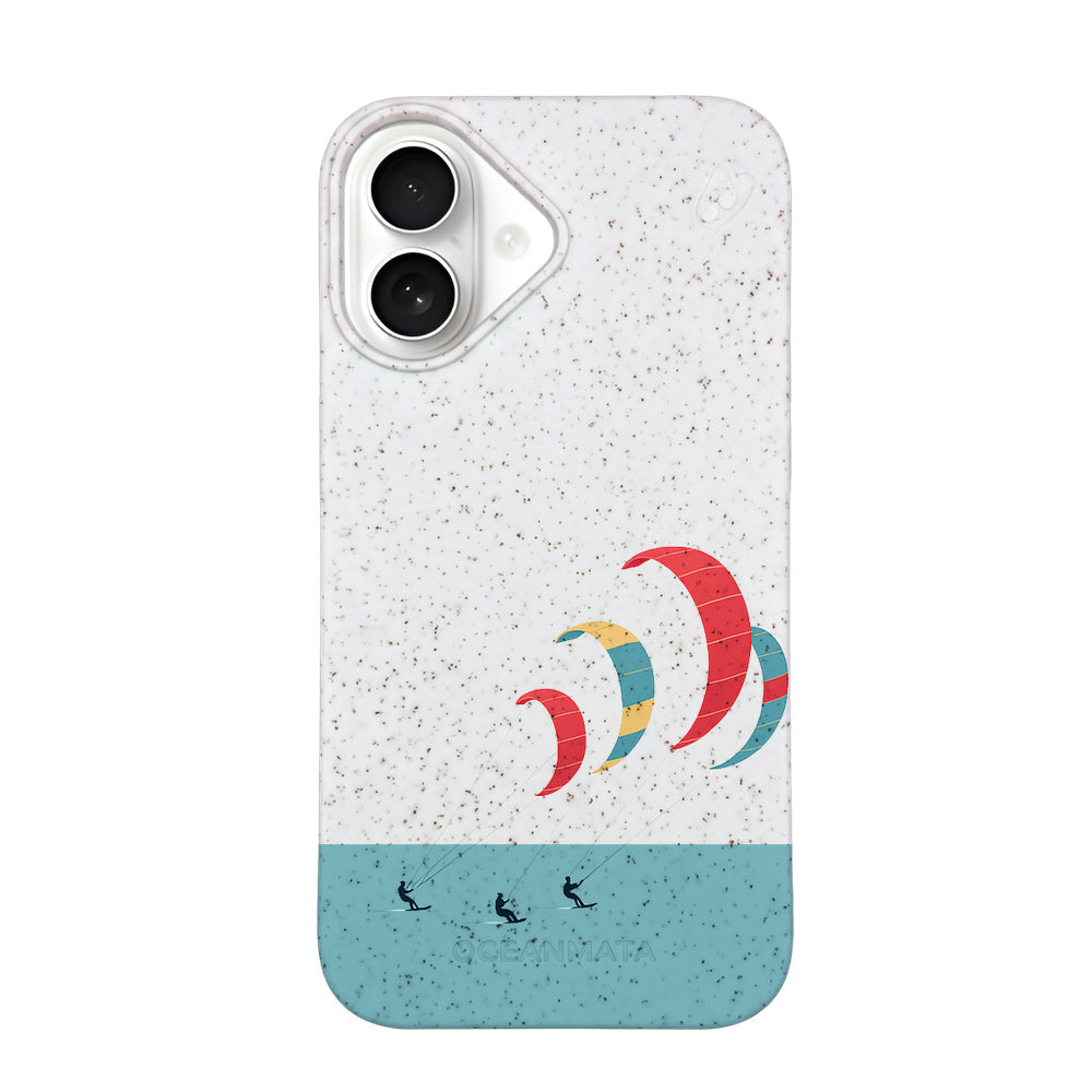 iPhone 16 Case - Kite White - "Kitesurf" - Sustainable