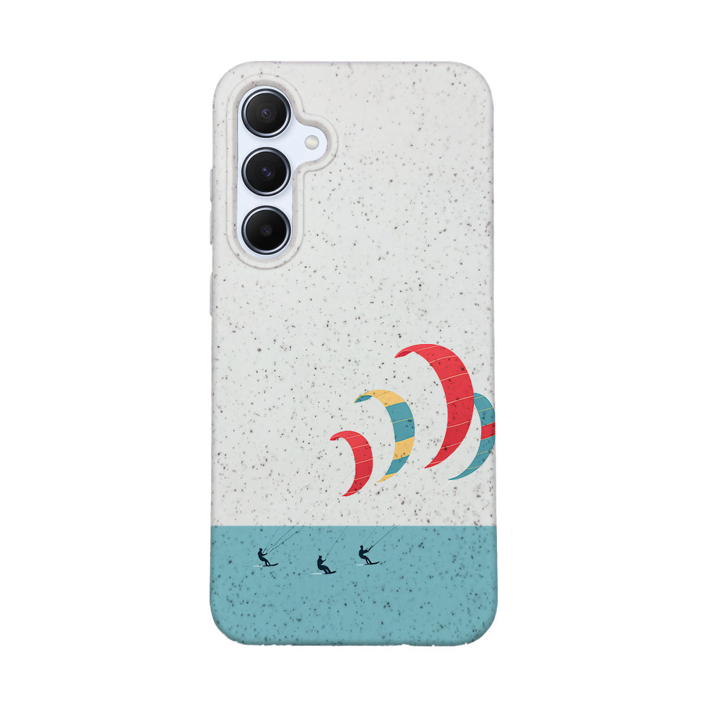 Samsung A55 Case - Kite White - "Kitesurf" - sustainable