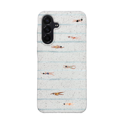 Samsung A56 Case - Swimming White - "lapflow" - sustainable