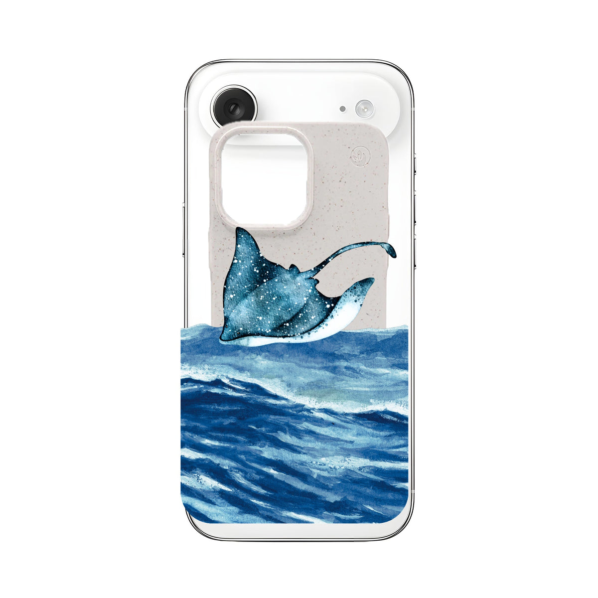 iPhone 17 Air Case - white Manta - "Manta Wave" - sustainable