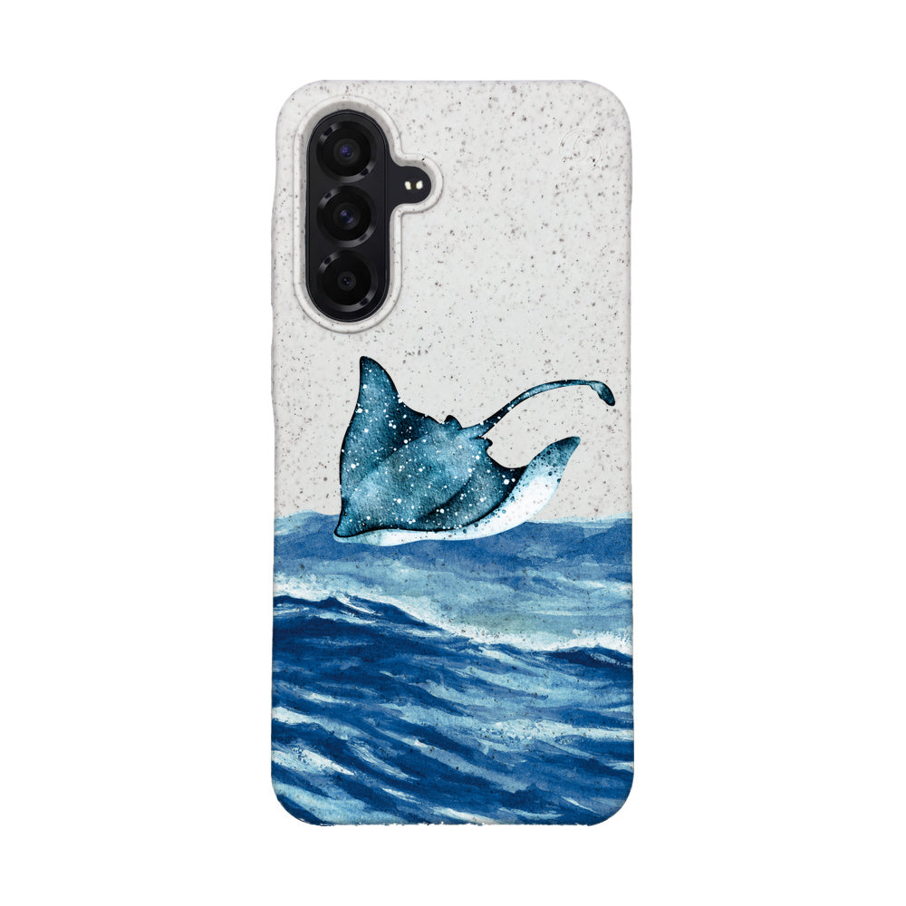 Samsung A56 Case - white Manta - "Manta Wave" - sustainable