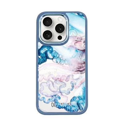 iPhone 15 Pro Case - Jellyfish Blue - "Men o' War" - sustainable