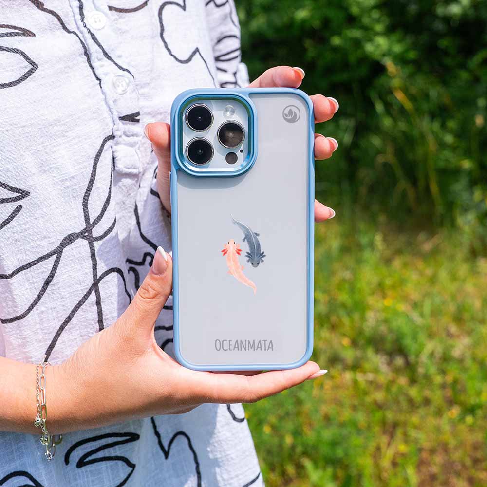Samsung S24 Ultra Hülle - Axlotl blau - "Axl" - nachhaltig