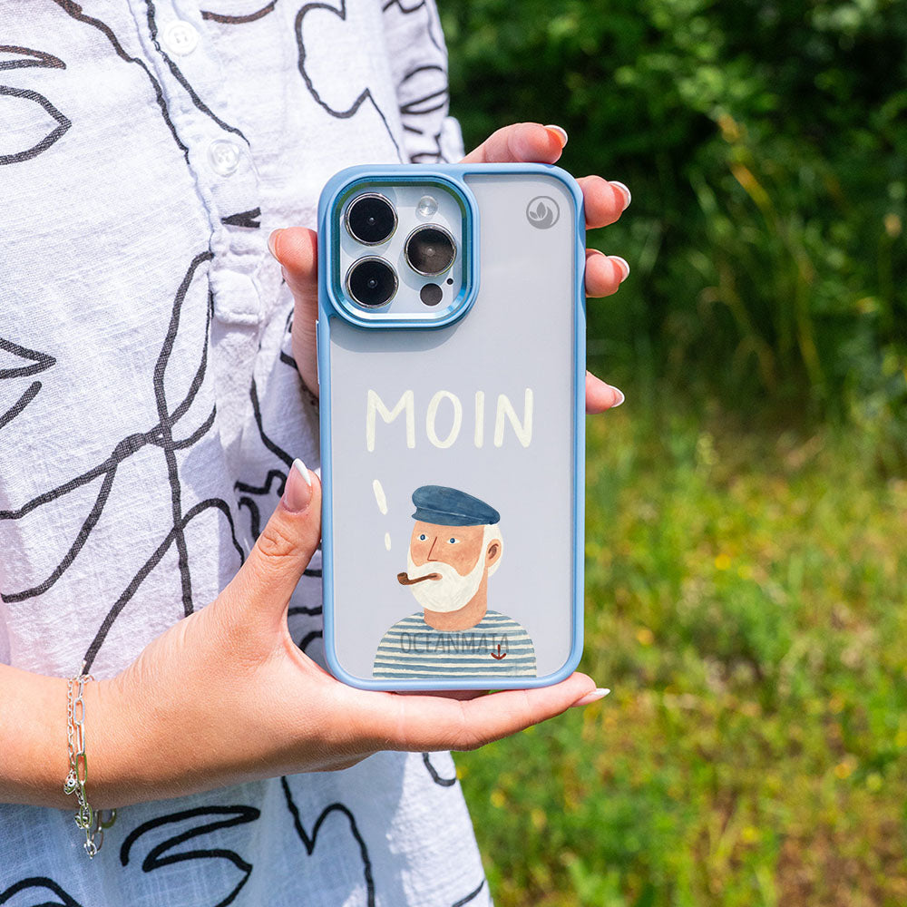 Samsung S25+ Hülle - Moin blau - "Ostfriese" - nachhaltig