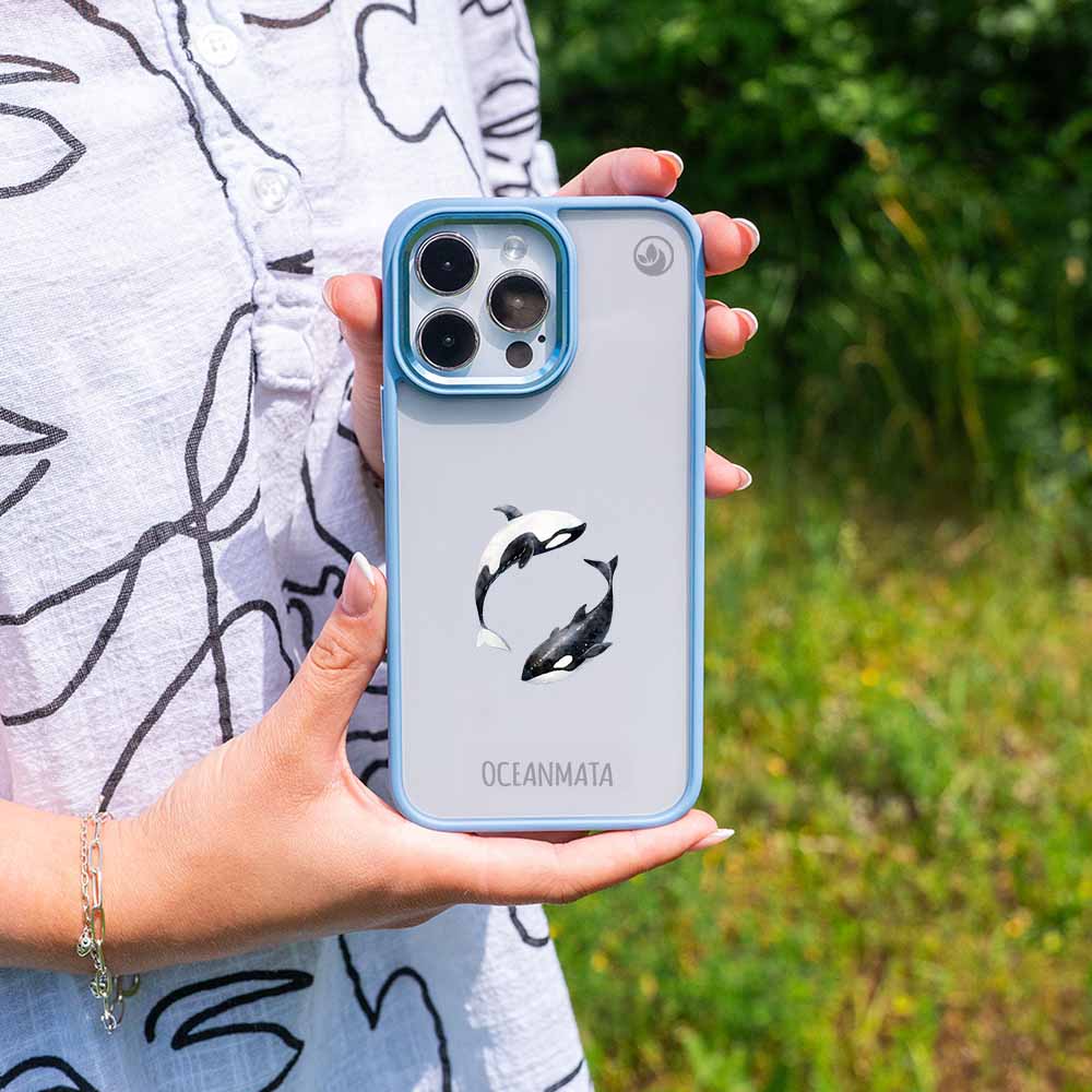 iPhone 16 pro max Hülle - Orca blau - "OrcaFlow" - nachhaltig