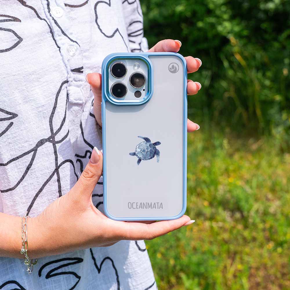 iPhone 13 pro max Hülle - Turtle blau - "Shellie" - nachhaltig