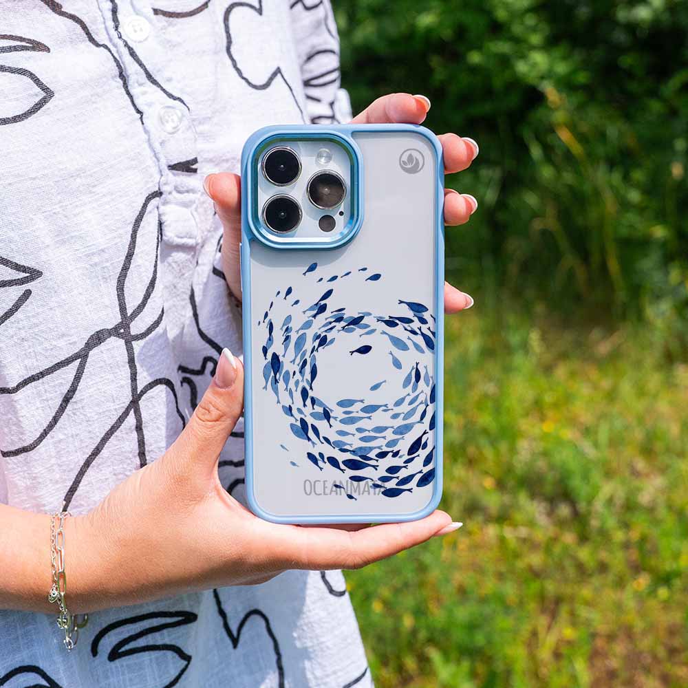 iPhone 17 pro Hülle - Schwarm blau - "Swarmin" - nachhaltig