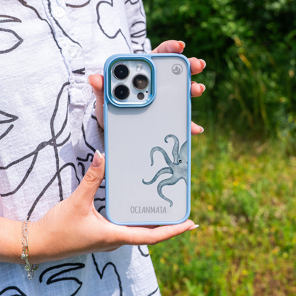 Samsung S25+ Hülle - Oktopus blau - "TentacleTheory" - nachhaltig
