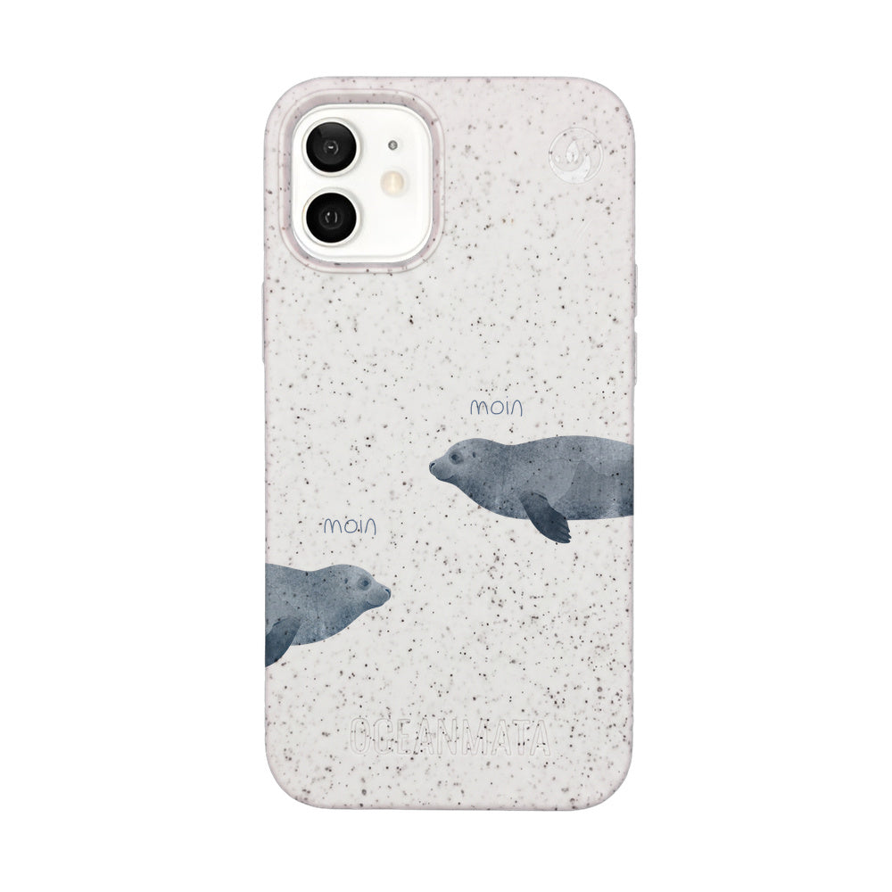 iPhone 12 mini Case - Seal White - "mooornin" - sustainable