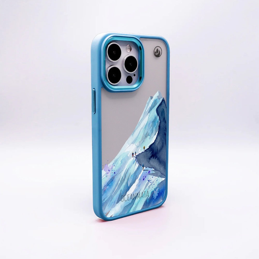 Nachhaltige Handyhülle iPhone 12 pro / iPhone 12 Mountainblue — Rückseite