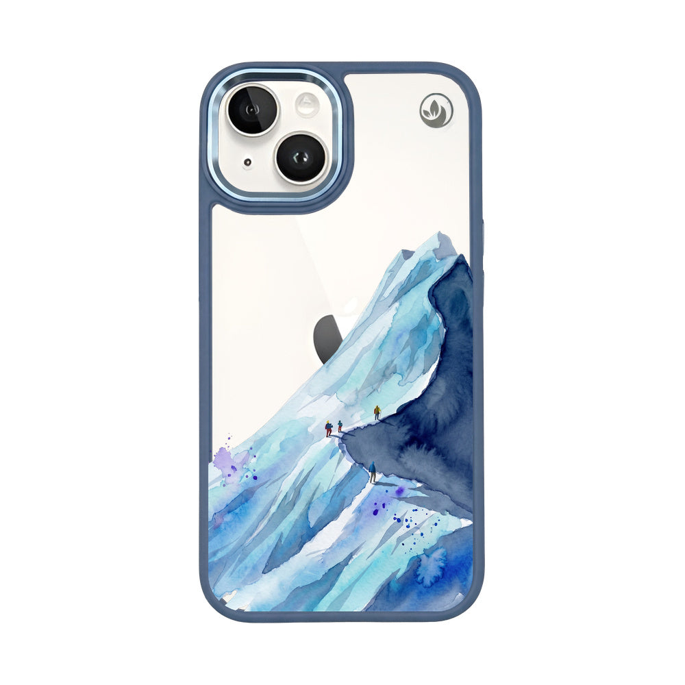 Nachhaltige Handyhülle iPhone 14 Mountainblue — Vorderseite
