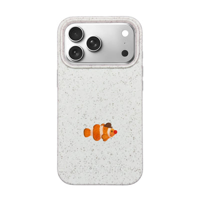 iPhone 17 Pro Max Case - Clownfish White - "Mr. Clown-Fish" - sustainable
