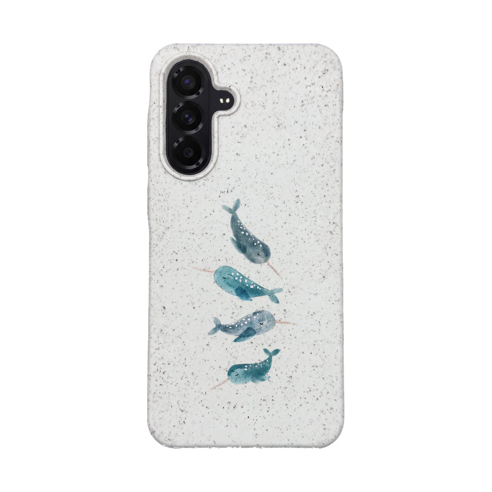 Samsung A56 Case - Narwhal White - "Narwhale" - sustainable