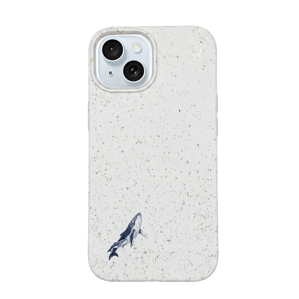 iPhone 15 Case - Humpback Whale White - "OceanLullaby" - sustainable