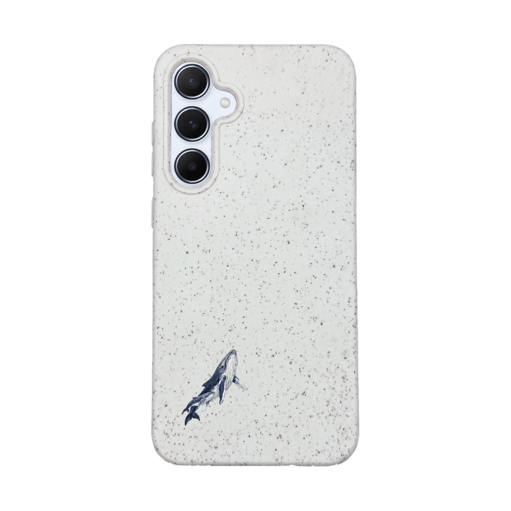Samsung A55 Case - Humpback Whale White - "OceanLullaby" - sustainable