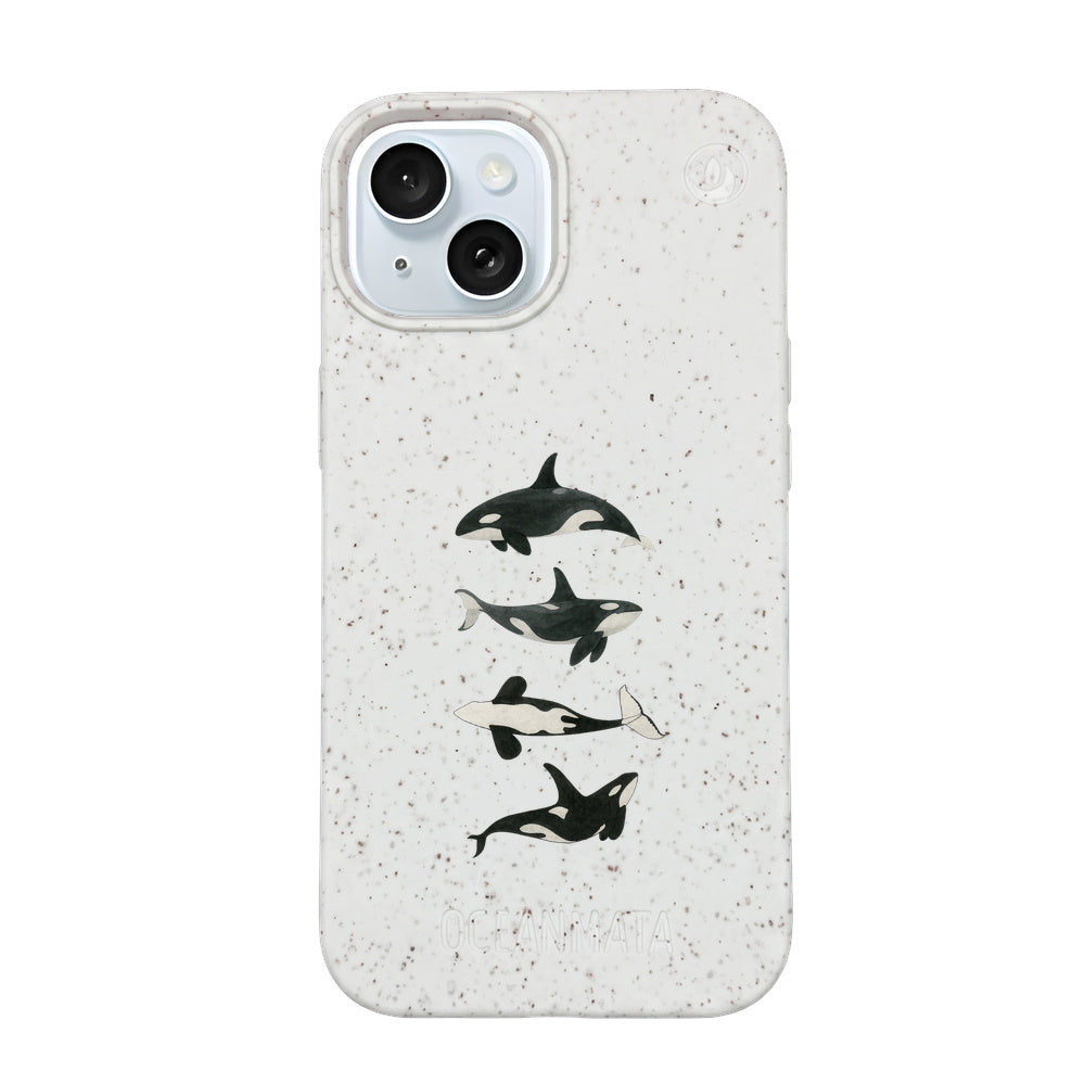 iPhone 15 Case - Orca White - "OrcaFamily" - sustainable
