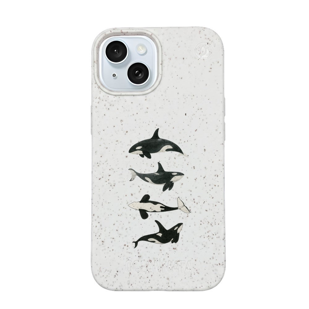 iPhone 15 Case - Orca White - "OrcaFamily" - sustainable