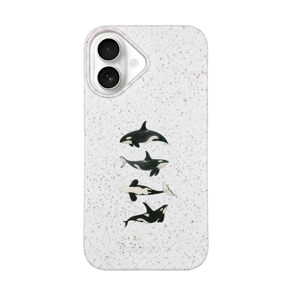 iPhone 16 Case - Orca White - "OrcaFamily" - Sustainable