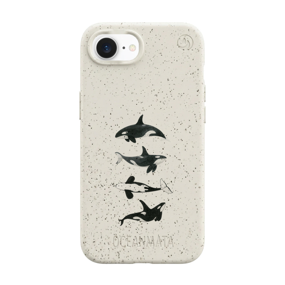 iPhone 16e/17e Case - Orca White - "OrcaFamily" - Sustainable