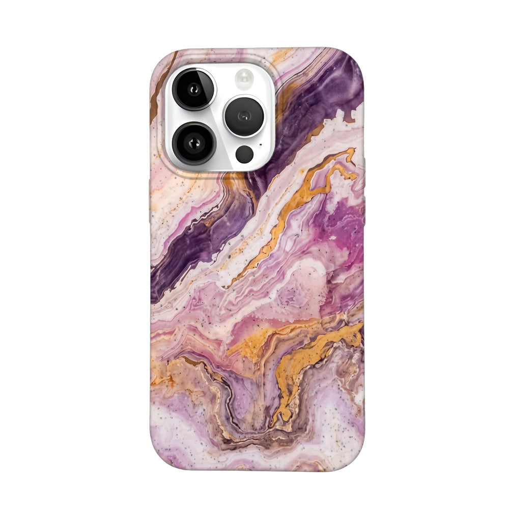 Biologisch abbaubare Handyhülle iPhone 14 pro max Pinkmarble — kompostierbar — Vorderseite