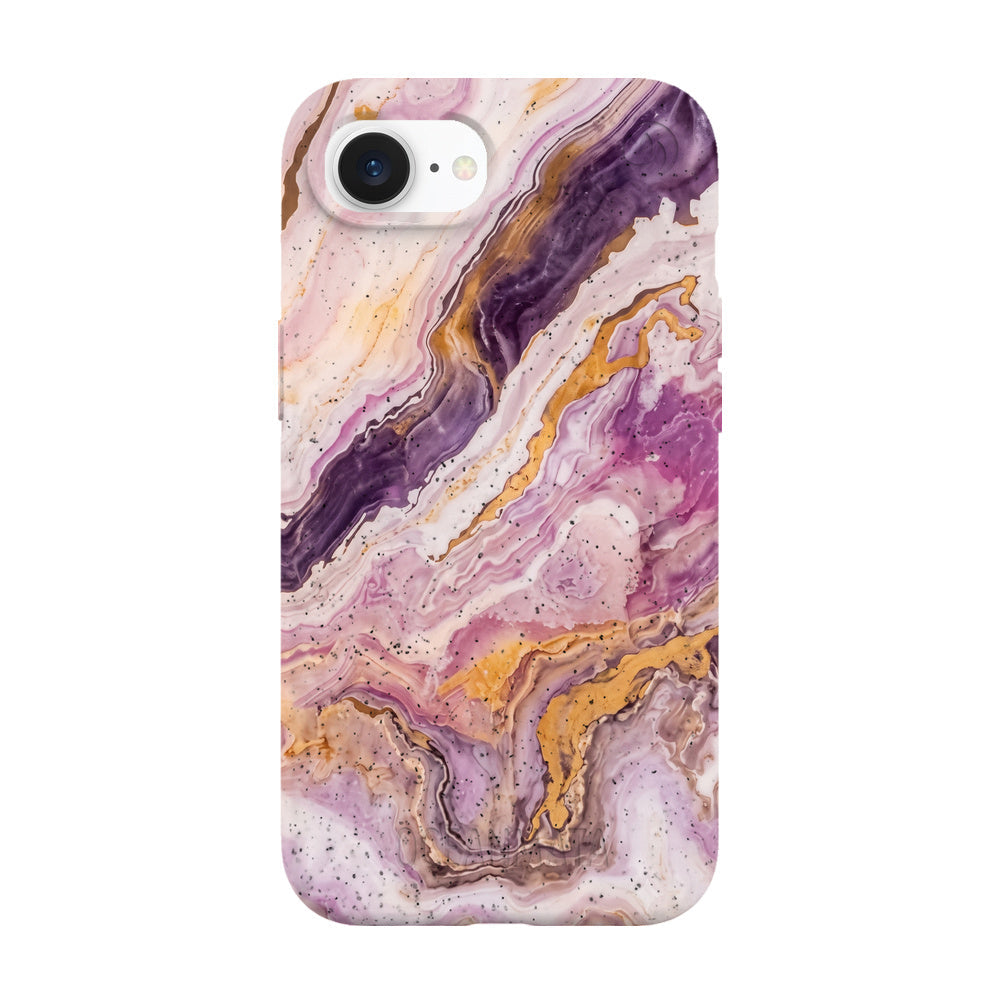 Biologisch abbaubare Handyhülle iPhone 16e Pinkmarble — kompostierbar — Vorderseite