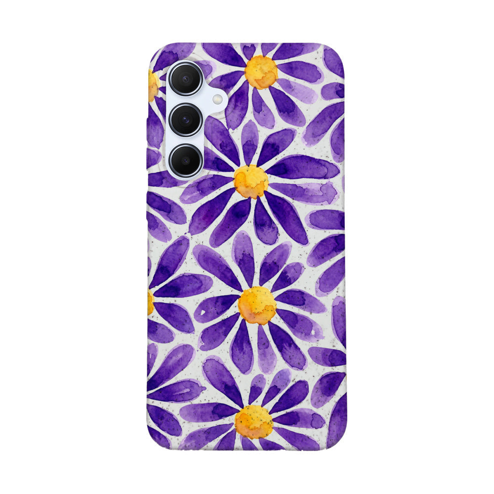 Samsung A55 Hülle - Blumen lila - "purplebloom" - nachhaltig