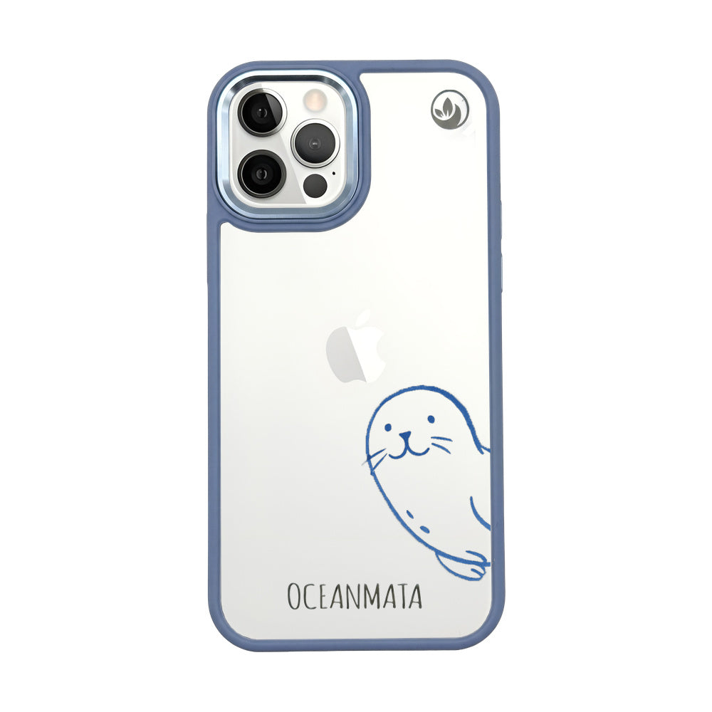 iPhone 12 pro / iPhone 12 case - seal blue - "Robby" - sustainable