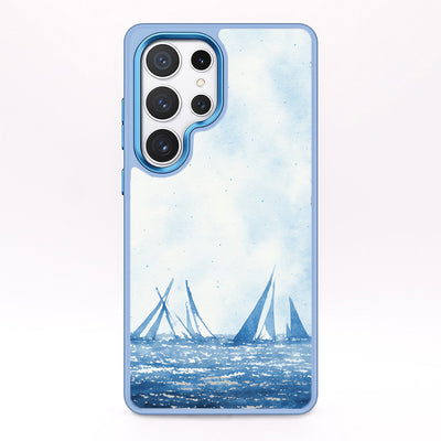 Samsung S25+ Case - sailing blue - "BlueHorizon" - sustainable