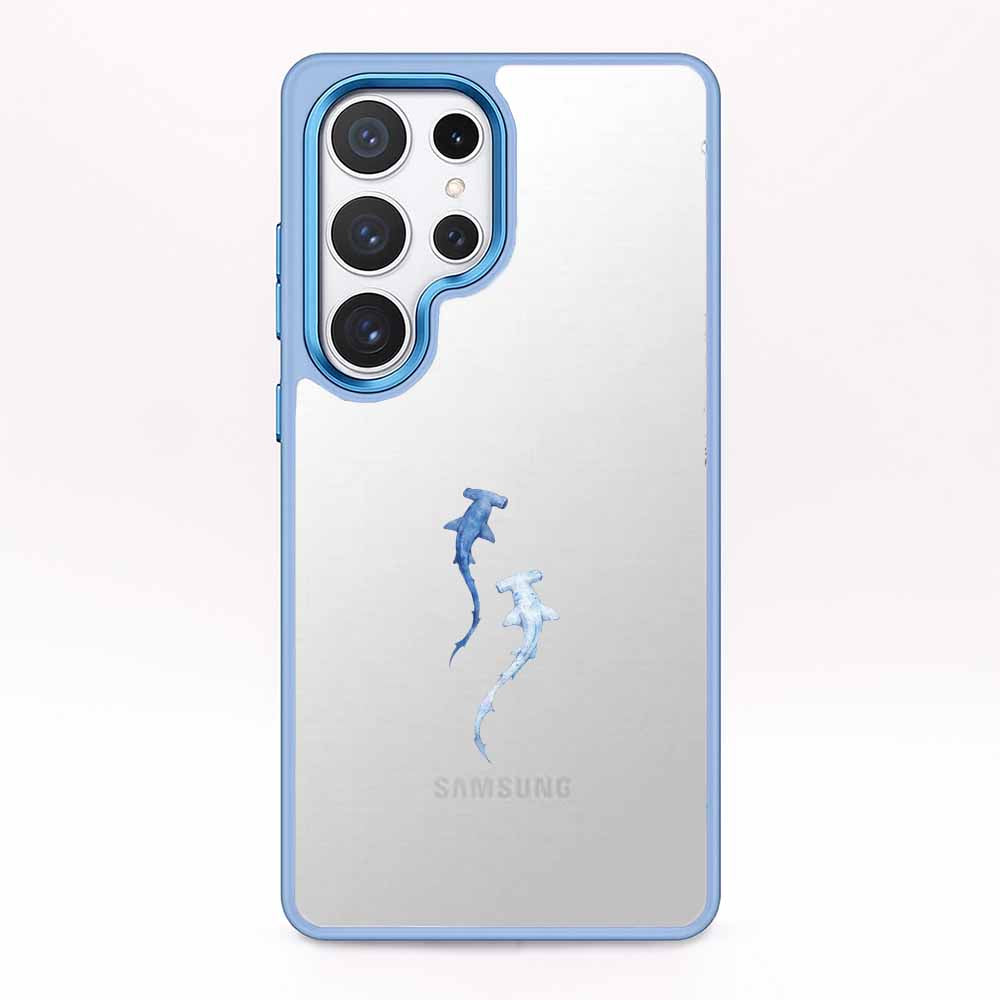 Samsung S25+ Hülle - hai blau - "Hammerhead" - nachhaltig