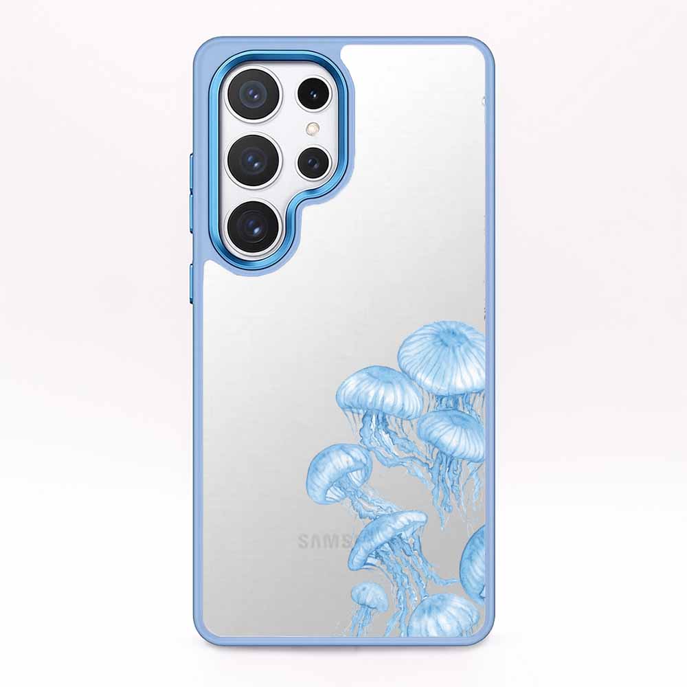 Samsung S24 Hülle - qualle blau - "Jellies" - nachhaltig
