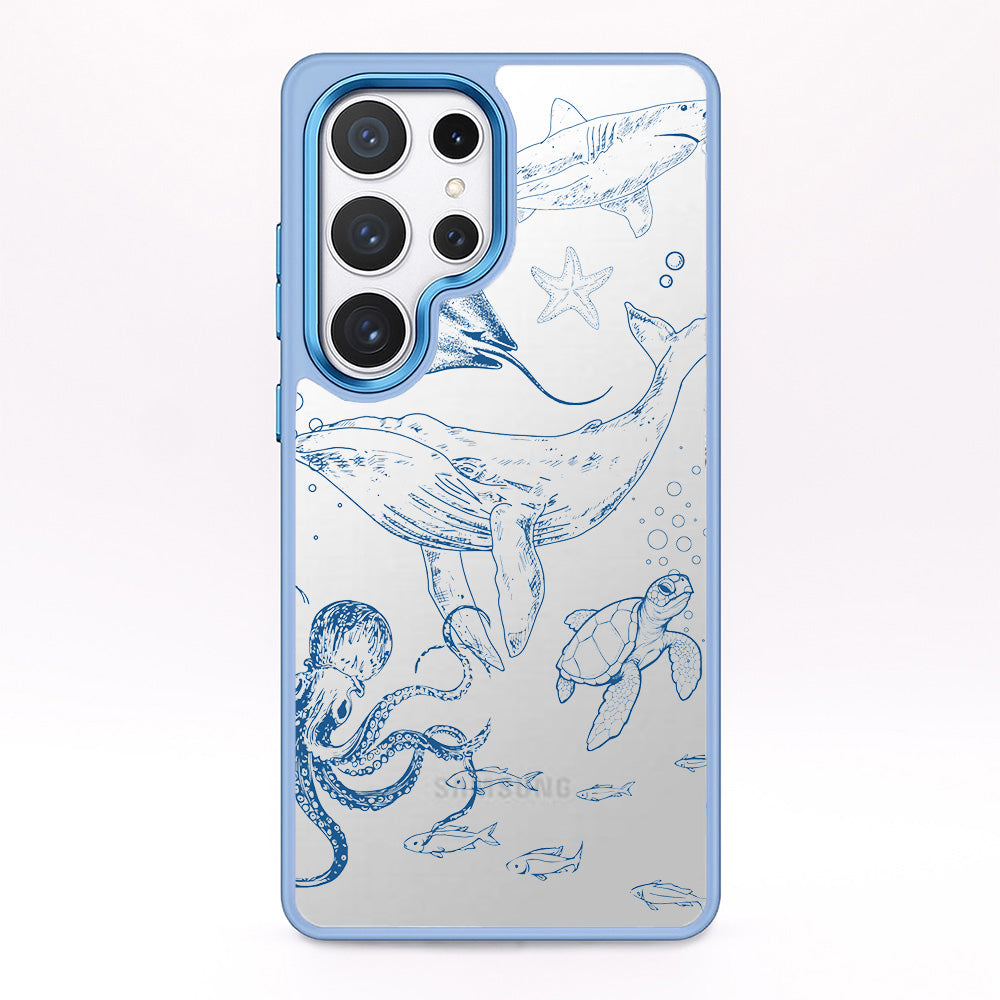 Samsung S25+ Case - Whale Blue - "WhaleLife" sustainable