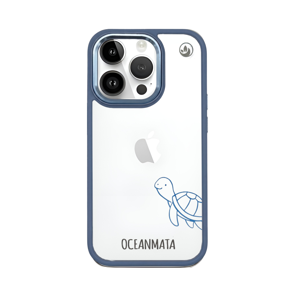 iPhone 14 pro case - turtle blue - "Schildi" - sustainable