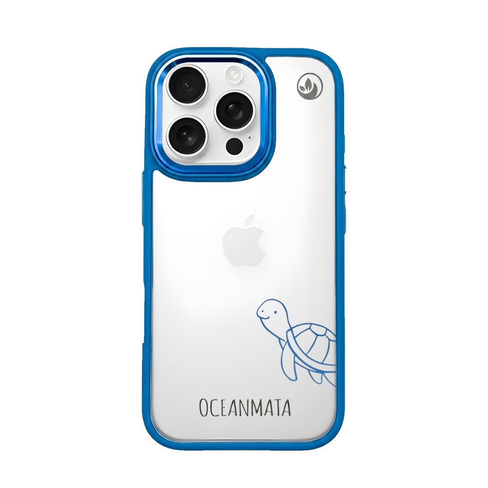 iPhone 16 pro max case - turtle blue - "Schildi" - sustainable