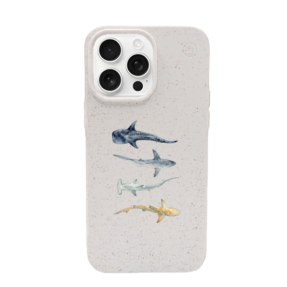 Biologisch abbaubare Handyhülle iPhone 16 pro Sharkproject — kompostierbar — Vorderseite