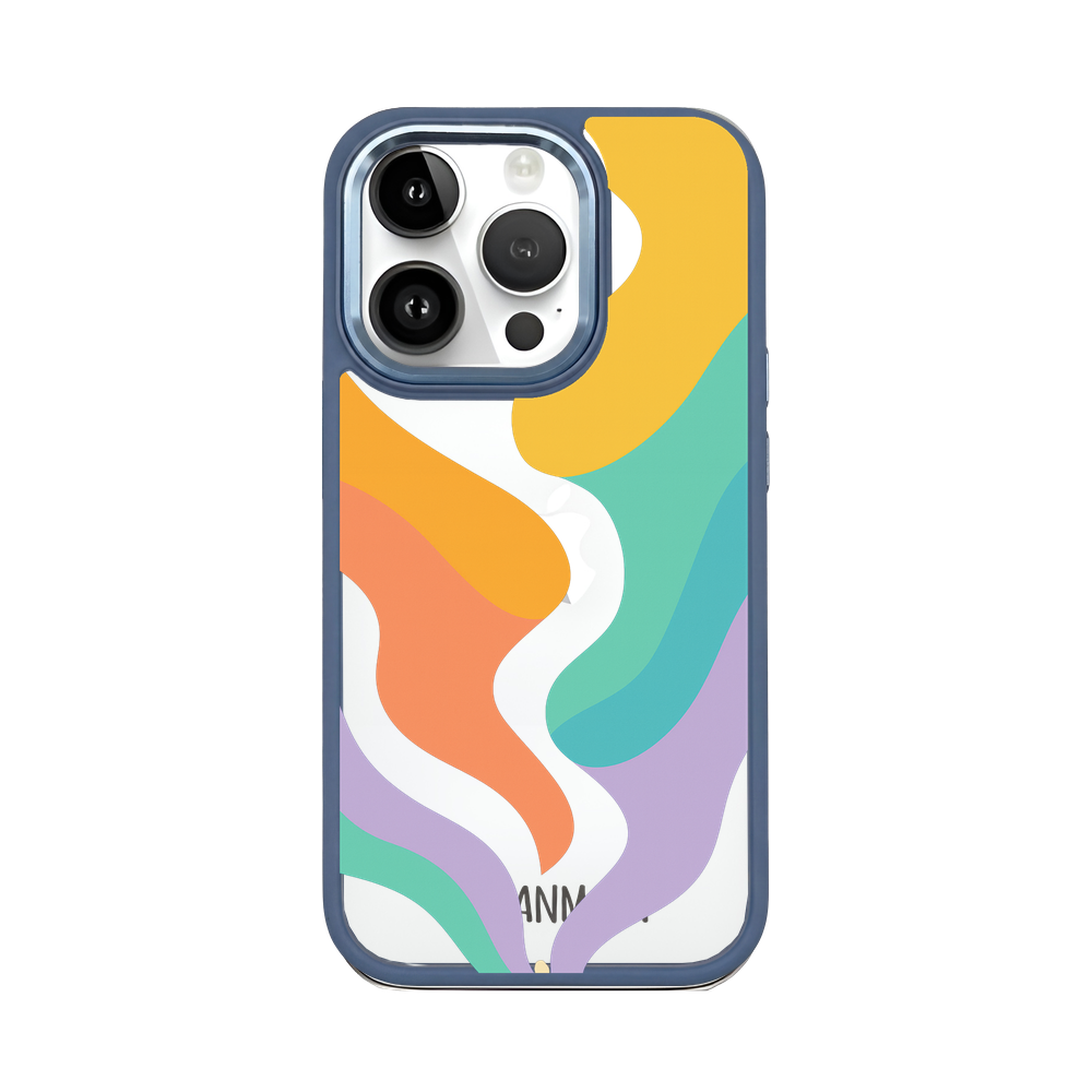 iPhone 14 pro max case - colorful waves - "Tide Flow" - sustainable
