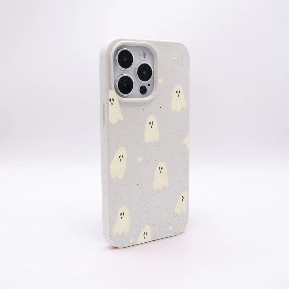 iPhone 14 pro max Hülle - Geist weiß - "LittleGhost" - nachhaltig
