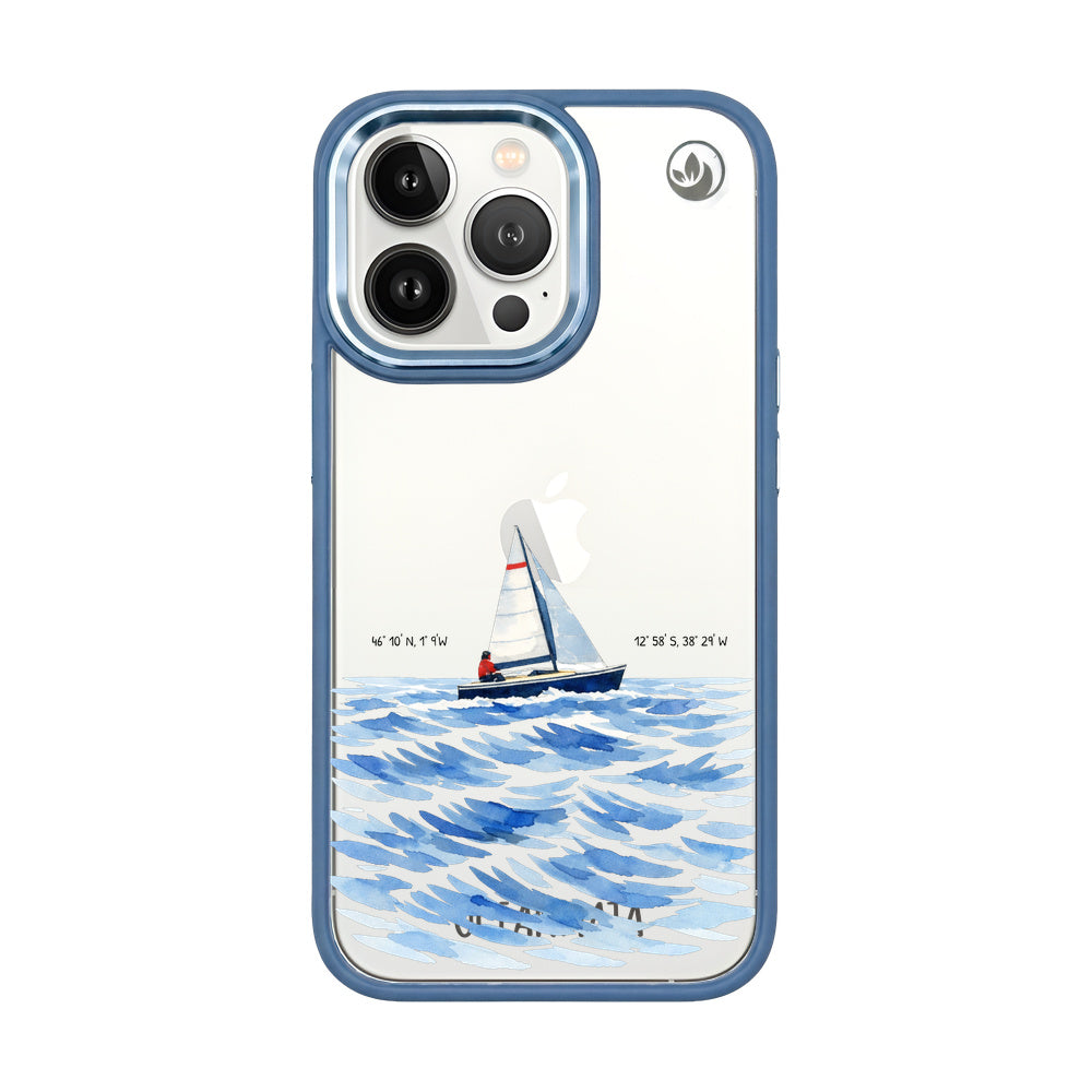 Nachhaltige Handyhülle iPhone 13 pro Towardsthehorizon aus Ocean Plastic — Vorderseite
