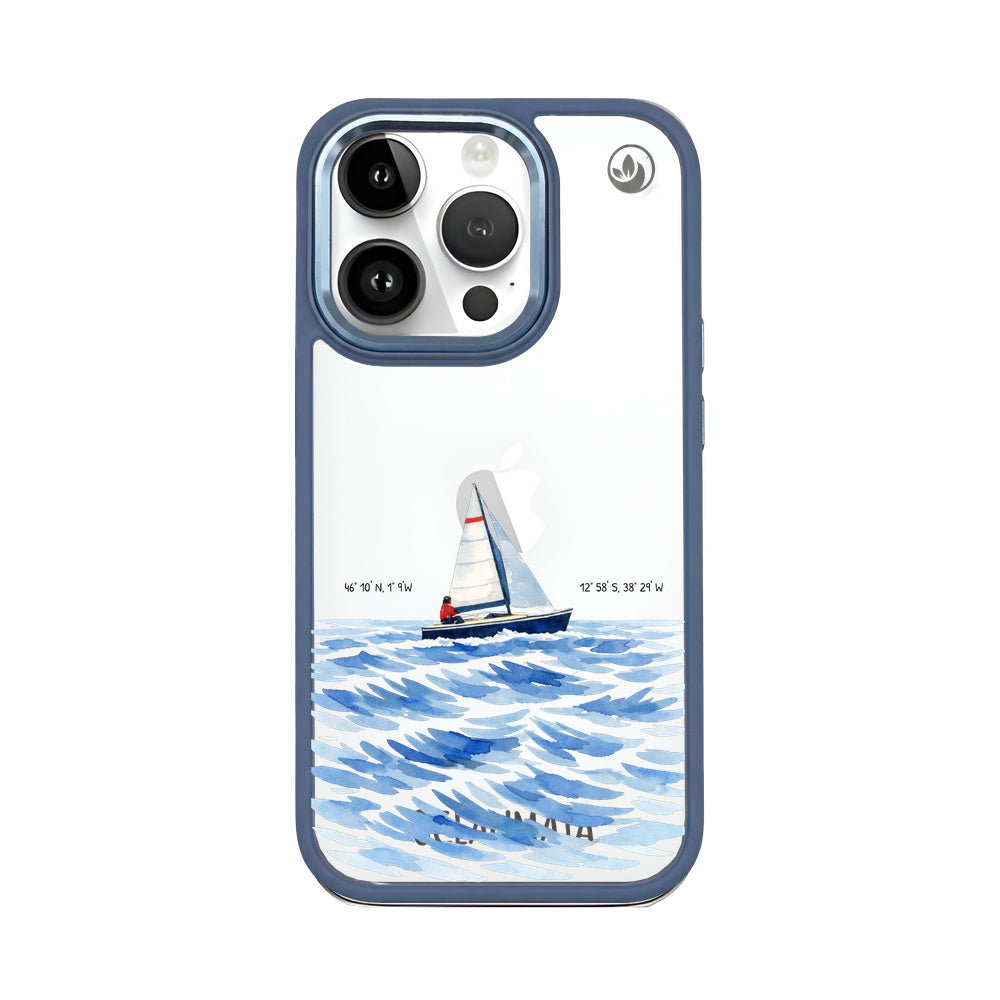 Nachhaltige Handyhülle iPhone 14 pro Towardsthehorizon aus Ocean Plastic — Vorderseite