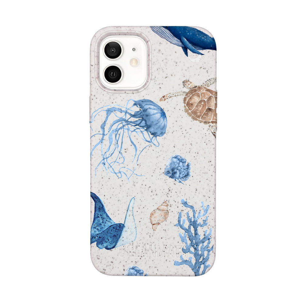 iPhone 12 mini Case - white Turtle - "SeaTurtle & Friends" - sustainable
