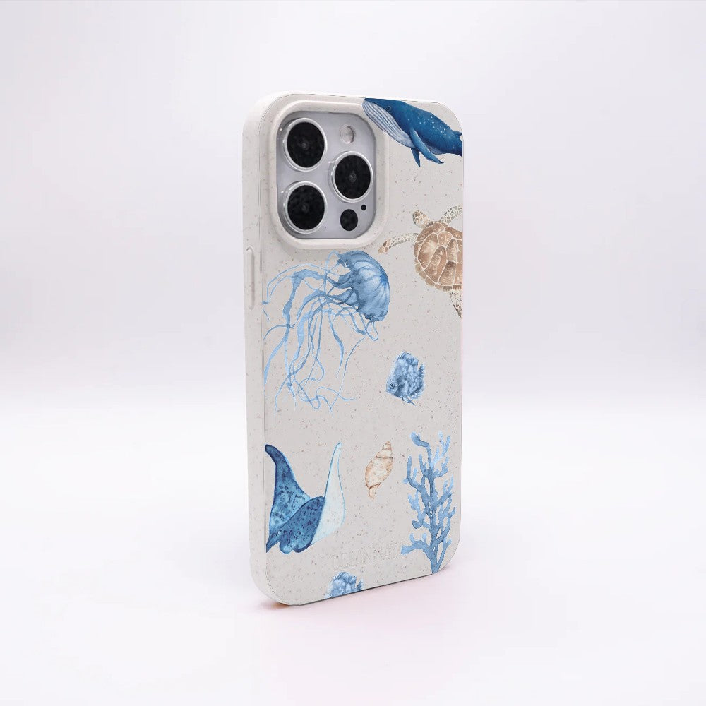 iPhone 12 mini Case - white Turtle - "SeaTurtle & Friends" - sustainable