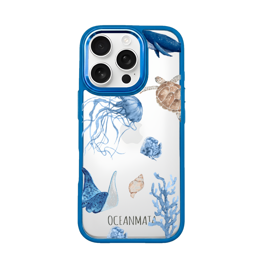 iPhone 16 pro case - white turtle - "Turtle & Friends" - sustainable