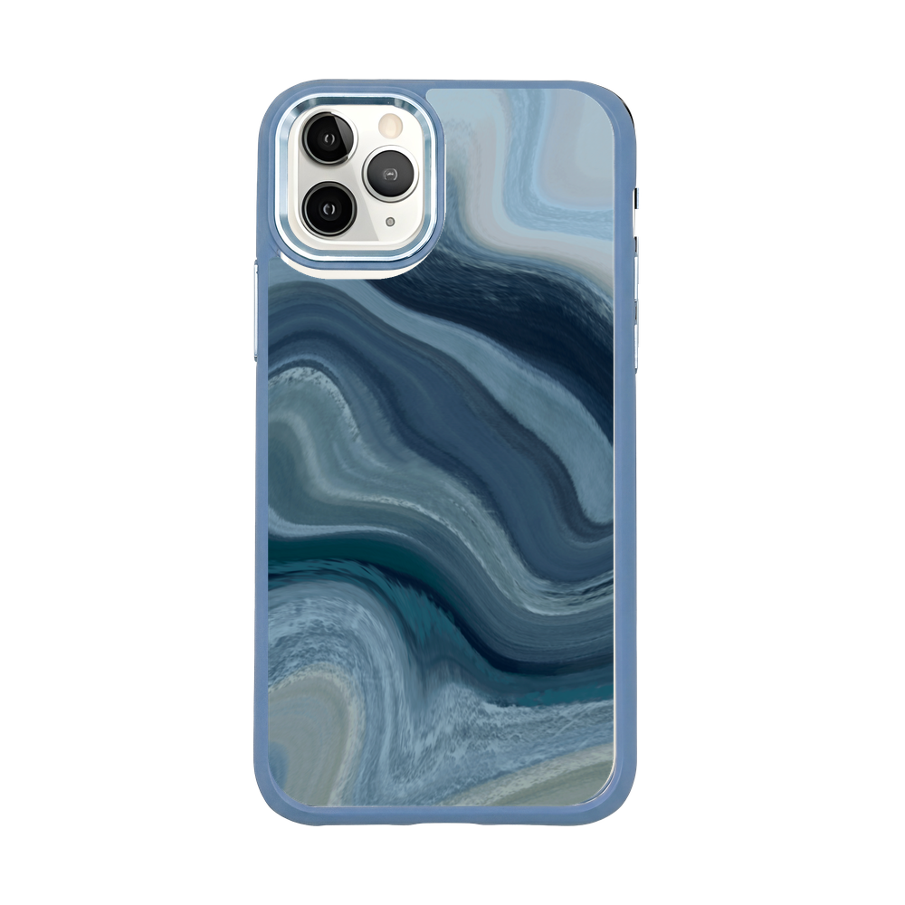 iPhone 11 pro case - Line Art Ocean - "Waves of Balance" - sustainable