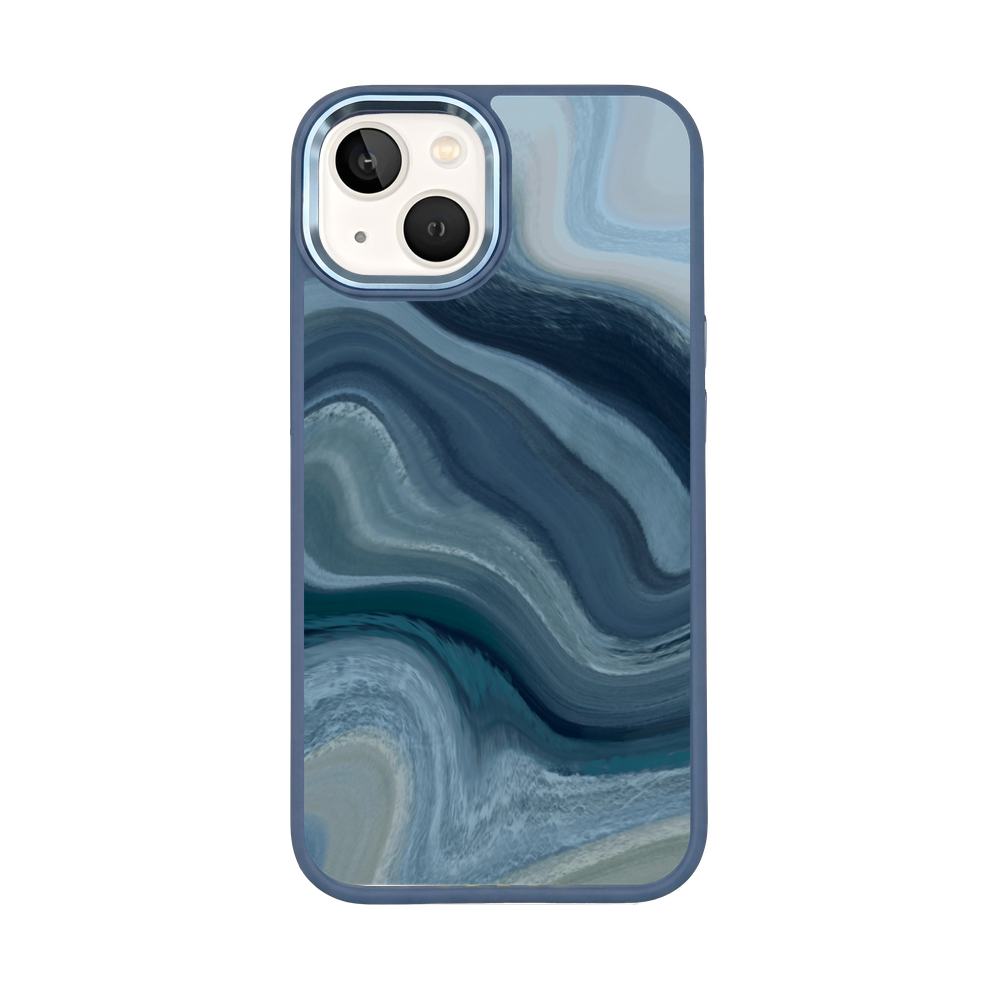 iPhone 13 Case - Line Art Ocean - "Waves of Balance" - sustainable