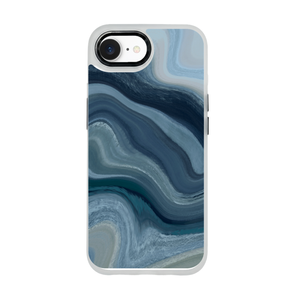 iPhone 16e Case - Line Art Ocean - "Waves of Balance" - sustainable