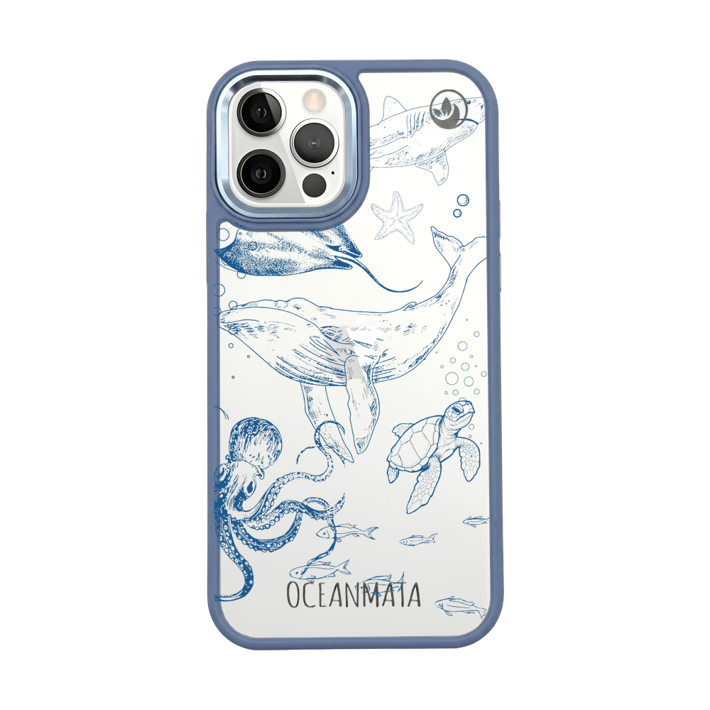 iPhone 12 pro max case - whale blue - "WhaleLife" - sustainable